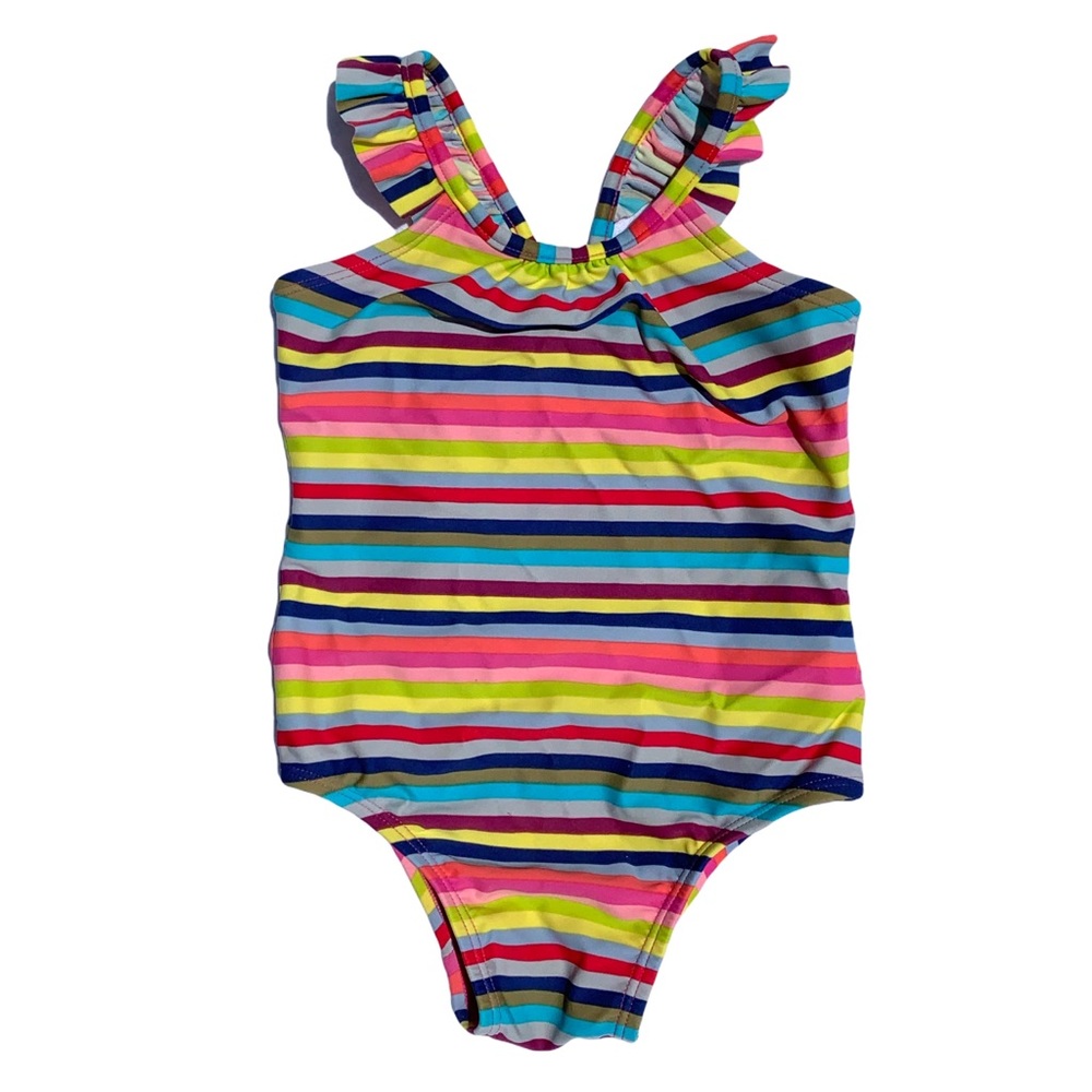 Baby gap rainbow striped swimsuit